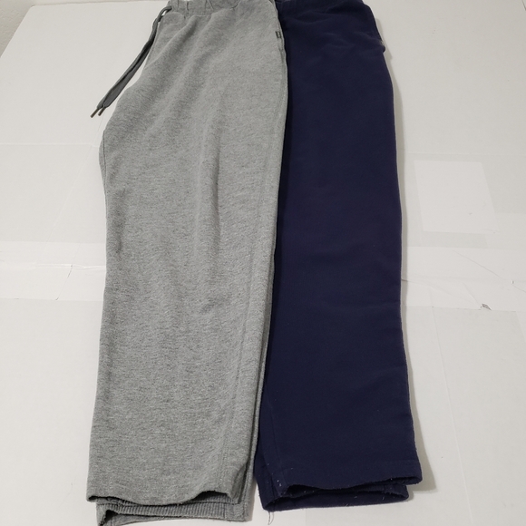 Eddie Bauer two lounge pajamas sleepwear pants Men's large gray andbnm navy blue - Picture 2 of 7